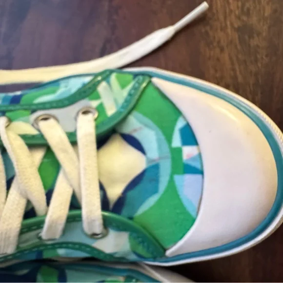 Coach Teal and Lime Sneakers - Picture 9 of 9